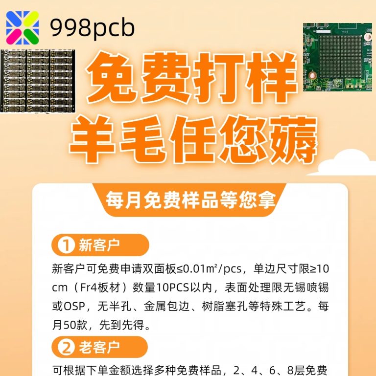 998pcb免费打样海报-1