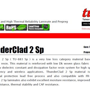台耀TU-883 sp板材介绍 9 台耀TU-883 sp板材