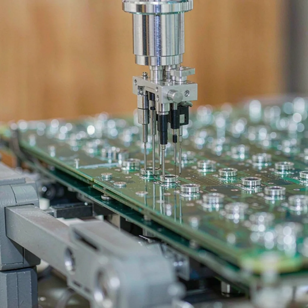 pcb打样工艺要求有哪些?下单前必确认的参数清单 2 pcb打样工艺要求检测:飞针测试设备对电路板样品做电测